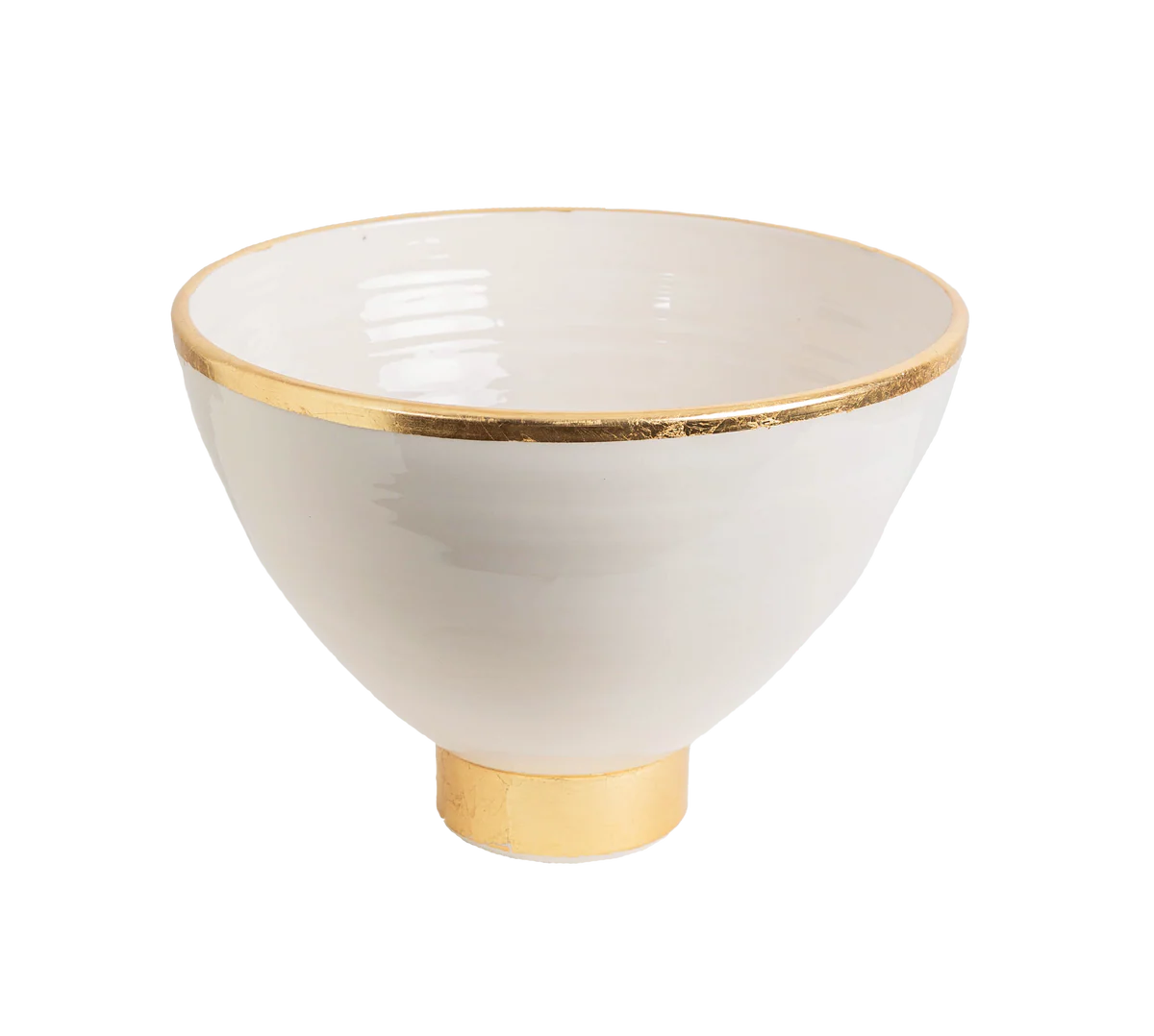 Gold Rim Pedestal Bowl